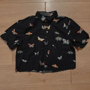 Vans Cropped Button Down Shirt
